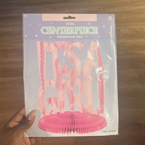 Baby Girl Shower PartyFoilCenterpiece Decoration free🦋with any purchase 25$up - Picture 2 of 3
